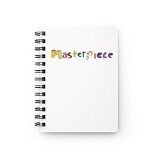 Masterpiece Spiral Journal  Colorful Painted Lettering, Art Notebook