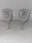 Vintage Waterford Crystal Wine Water Goblets Glass Set of 2 8.5"
