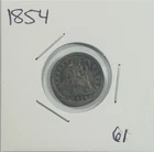 1854 Seated Liberty Dime Coin