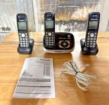 Panasonic KX-TG6534B 1.9 GHz Three Handsets Single Line Cordless Phone