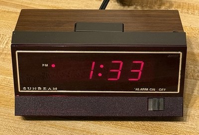 Vintage 1978 Sunbeam DIGI-TIME XIII Digital Red LED Alarm Clock Japan Rare
