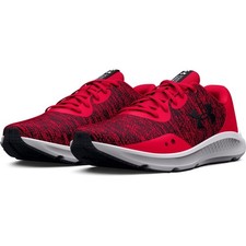 Under Armour 3025945 Mens UA Charged Pursuit 3 Twist Running Shoes, Red, Size 12