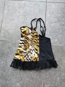 Agent Provocateur Rare Basque Corset Animal Print Lace Satin France 32B/85B