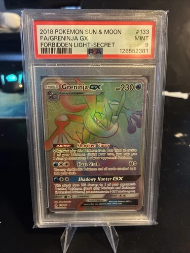 2018 Pokemon Sun And Moon Forbidden Light Greninja Gx #133 PSA 9 Mint Secret