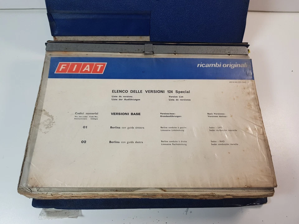 Manuale officina Fiat 124 Special catalogo generale parti di ricambio 1^ ed 1968 - Immagine 4 di 4