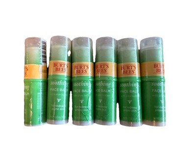 6 Pack - Burts Bees Soothing Face Balm Stick For Redness Prone Skin SEALED