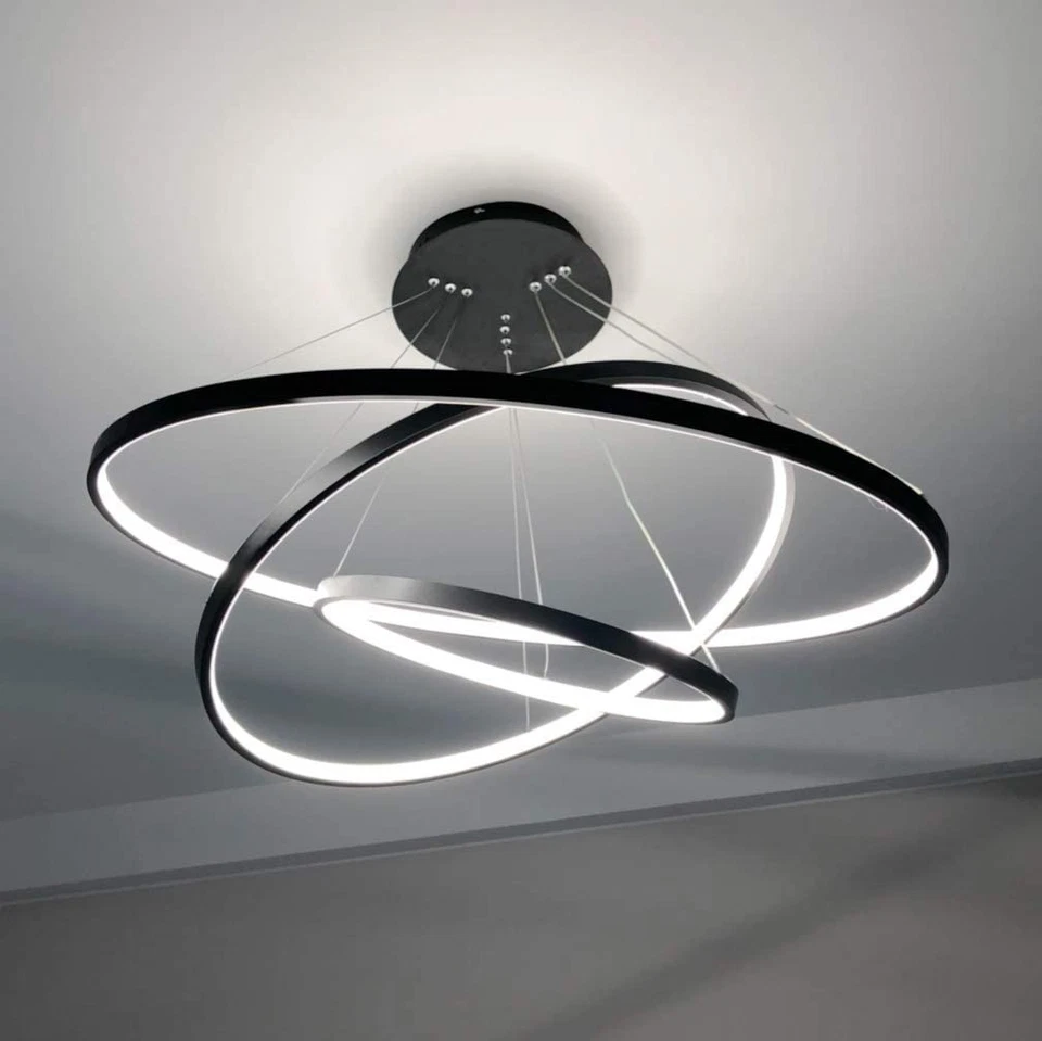 Modern LED Chandelier Lighting Dimmable Ceiling Dining Room Chandeliers Conte... - Image 4 of 4