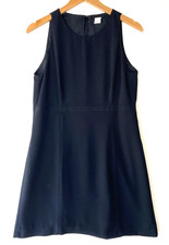 J. Crew Dress Womens 12 LBD Aline Black Mini Lined Minimalist Office Work Career