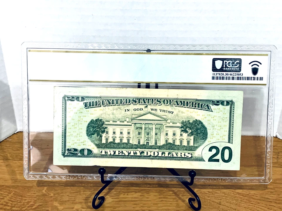 2013 $20 FRN PCGS Very Fine 30 Fancy TRUE 0/1 BINARY Serial #MB00010101H - Image 2 of 2