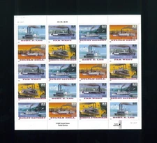 United States 32¢ Riverboats Postage Stamp #3091-95 MNH Full Sheet