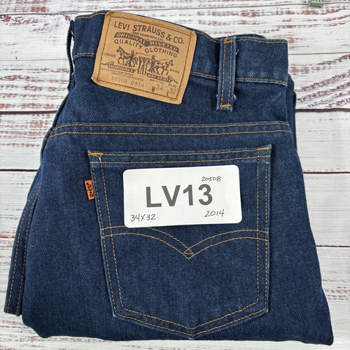 Levis 505 Jeans Men 34x32 Blue Orange Tab 2014 Excellent Condition LV13 - Picture 7 of 7