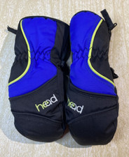 NWOT HEAD Thermal Fleece Mittens Black Blue Size XXS