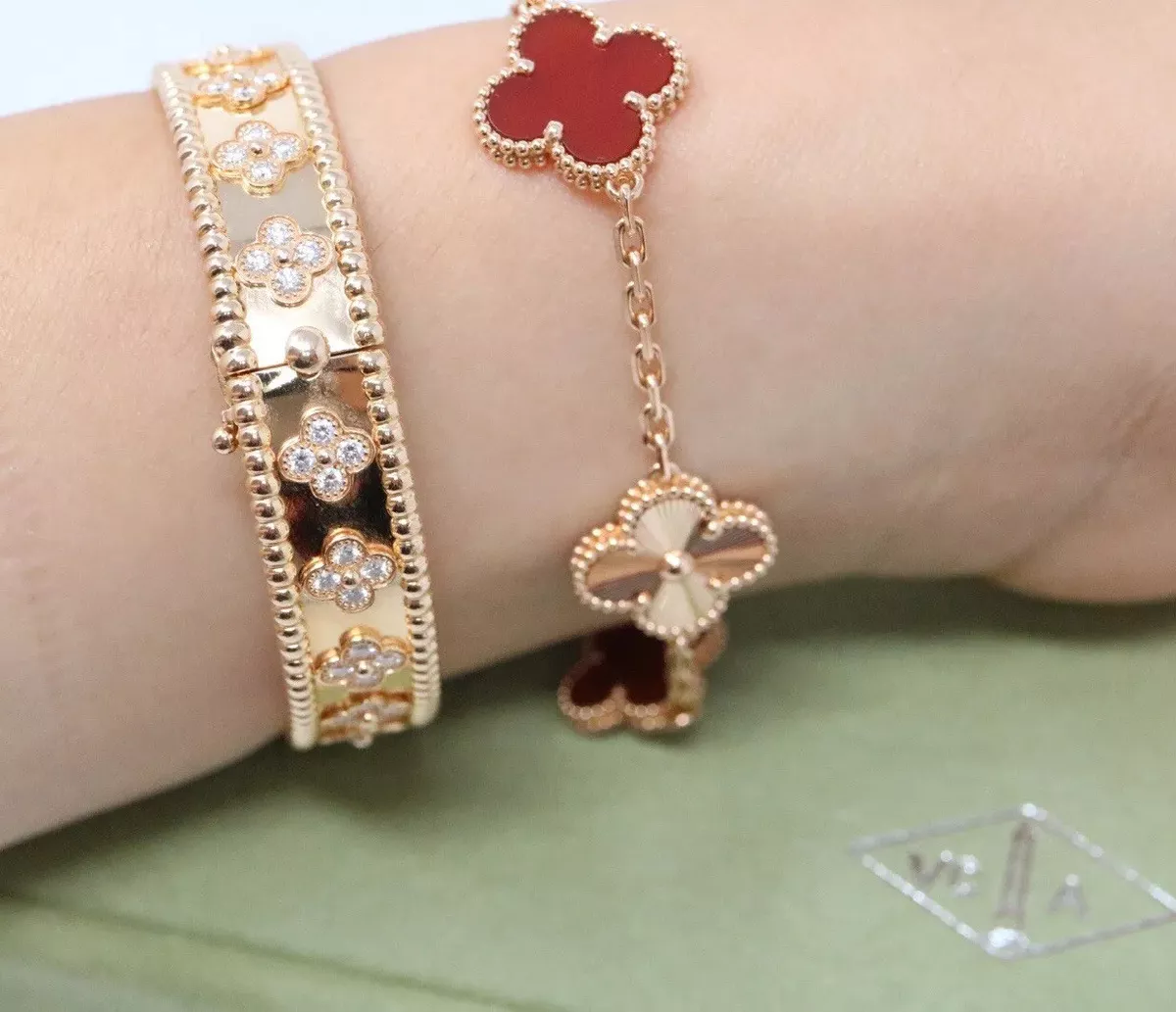 Vintage Alhambra bracelet, 5 motifs 18K rose gold - Van Cleef & Arpels