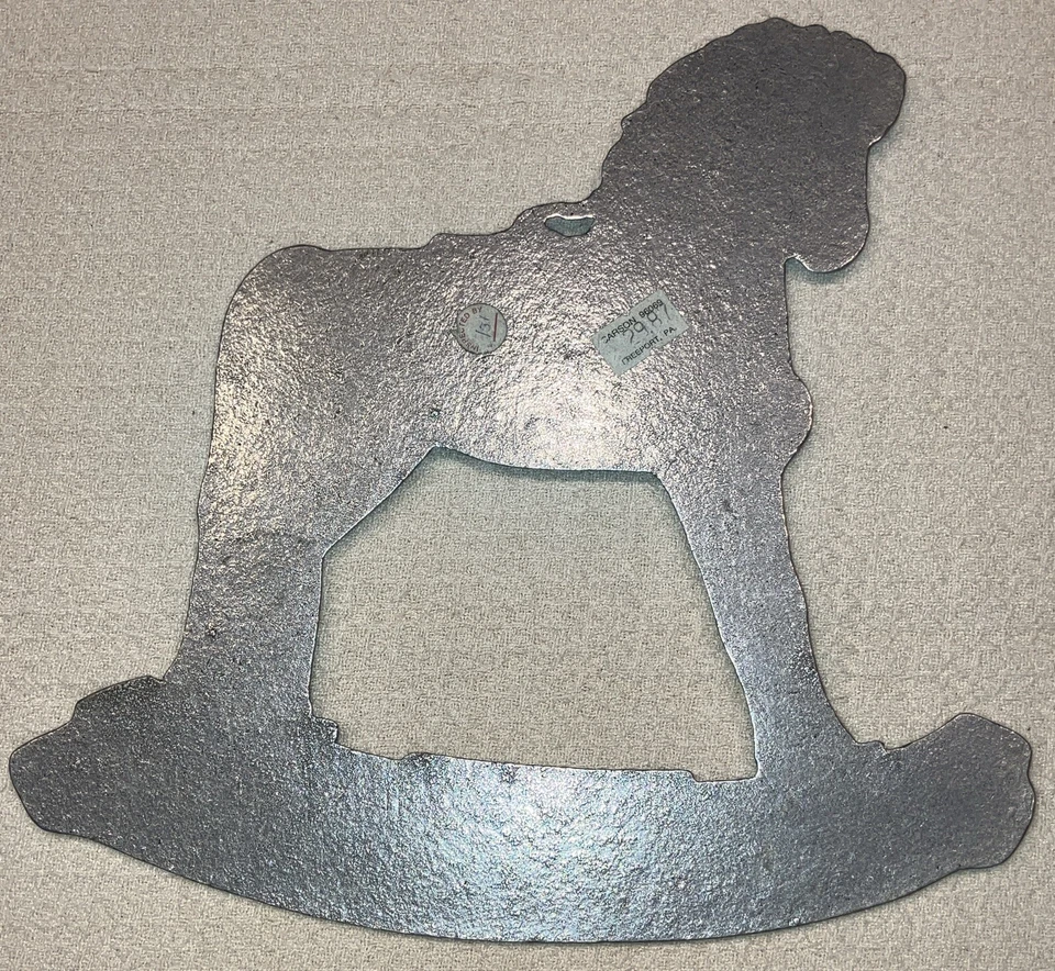 Настенная табличка-качалка лошадь украшение ручной работы металл 8,5 дюйма x 9 дюймов праздничная - Изображение 2 из 4