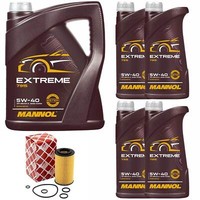 MotoröL Set Mannol Extreme 5W-40 API 9 Liter + ÖLfilter FüR Mercedes E-Klasse