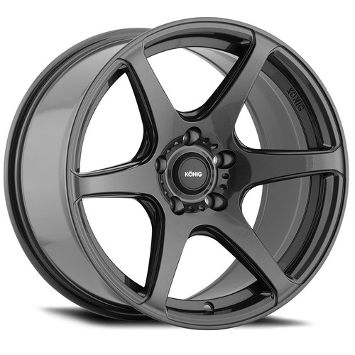 16x7.5 +40 Konig Tandem 4x100 Gloss Graphite Wheels (Set of 4) - Picture 2 of 2