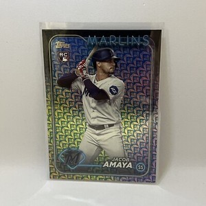 2024 Topps Series 1 Jacob Amaya #144 Easter Holiday Foil RC Marlins
