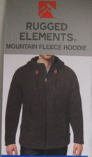 Rugged Elements Men  s Mountain Fleece Hoodie with Faux Fur Lining Brown L or M