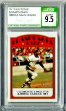 2021 Topps Heritage Roberto Clemente Baseball Flashbacks CSG 9.5