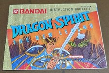 Nintendo NES DRAGON SPIRIT The New Legend Manual Instructions Booklet ONLY