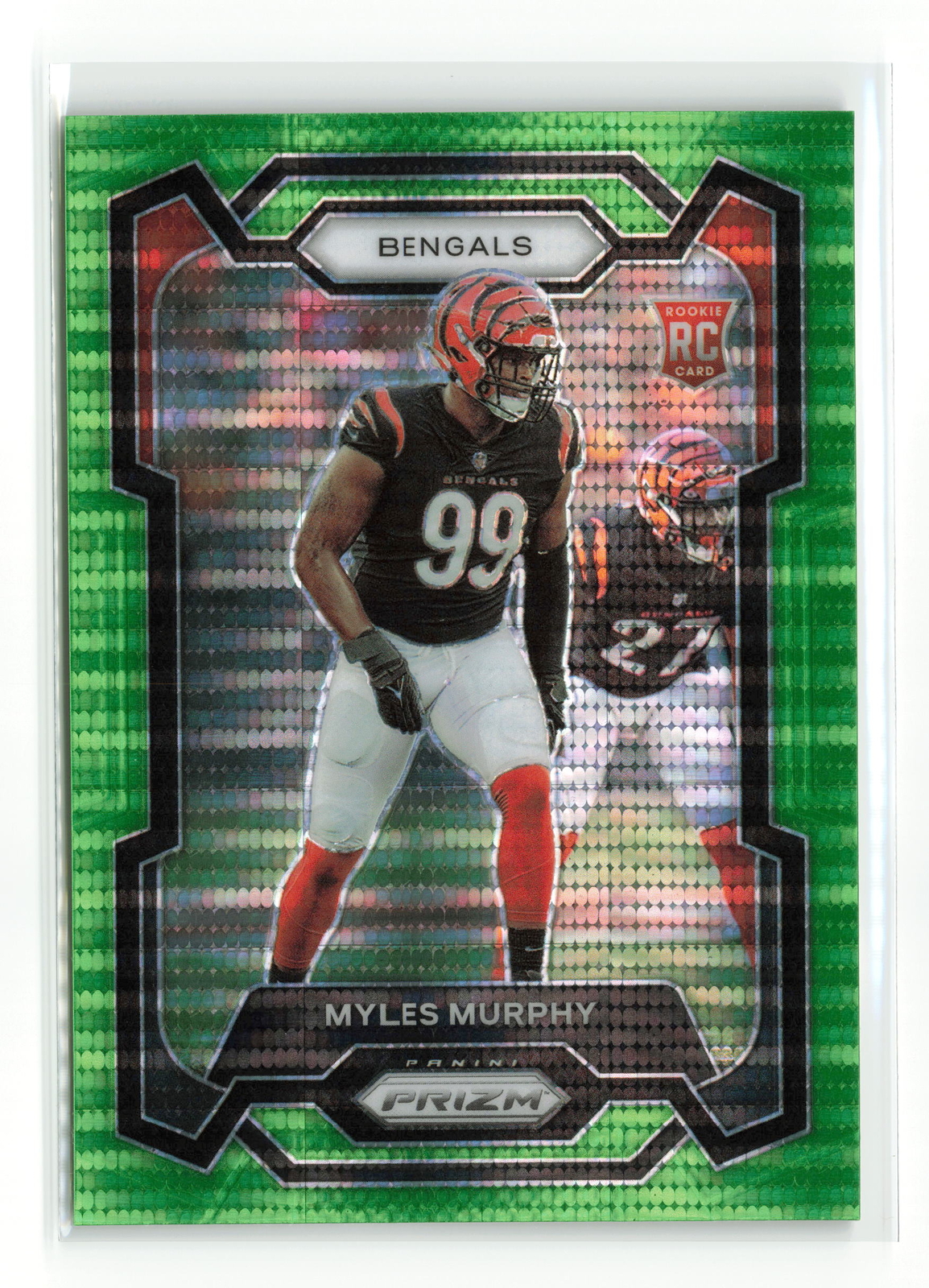 MYLES MURPHY #320 RC 2023 PANINI PRIZM BENGALS NEON GREEN PULSAR