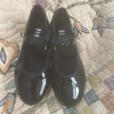 Bloch Black patent leather tap dance shoe 10 M Youth Children  s