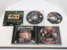 Lot of 4 STAR WARS LucasArts PC Games Jedi Knight Dark Forces 2 Phantom Menace
