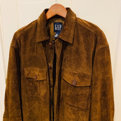Vintage 90s GAP Leather Suede Jacket Coat Western Rancher Mens 