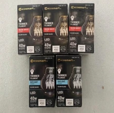 Ecosmart 40Watt Equivalent AT19 Dimmable LED Vintage Edison Light Bulbs 5New