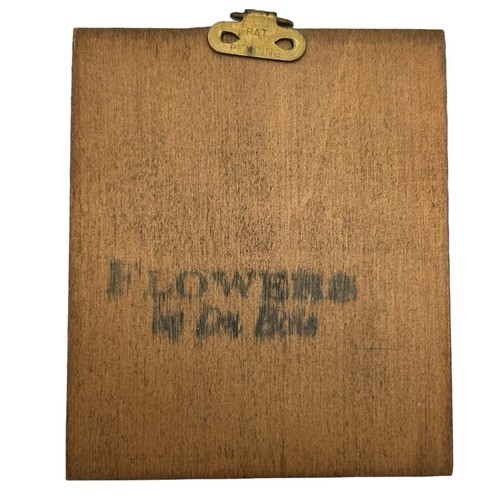 Vintage zierliche "Blumen von Du Bois" Stillleben montiert Holz Wandbehang Drucke - Bild 4 von 9