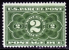 #JQ2 2¢ PARCEL POST.  FINE 3. ORIGINAL GUM. SCV $70