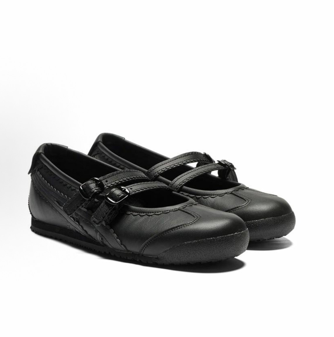 2025 Patou x Onitsuka Tiger Mexico 66 Mary Jane Shoes Black