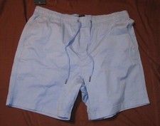 Gap Pull-on Mens Chino Shorts, Blue, Cotton Blend, Tie. Size XL, NEW, Reg 35