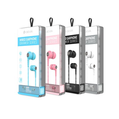Devia Kingtone colorful Durable Cord wired headphone earphone earbuds