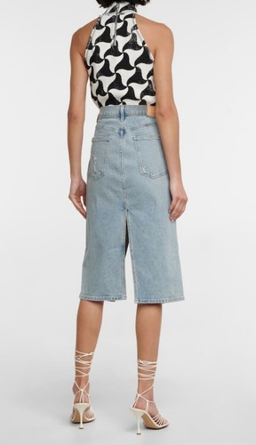 COH Citizens Of Humanity Bea Double Slit Skirt Denim Sz 27 Perella NWT $179 - Picture 3 of 4