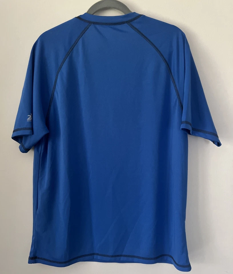 Camisa grande para hombre ZX azul ZEROXPOSUR UPF protección solar 50+ Foto 4 de 4