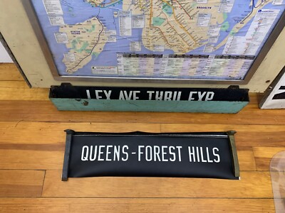 IND NY NYC SUBWAY ROLL SIGN PARK AVE OF QUEENS BOULEVARD 71 AVENUE FOREST HILLS