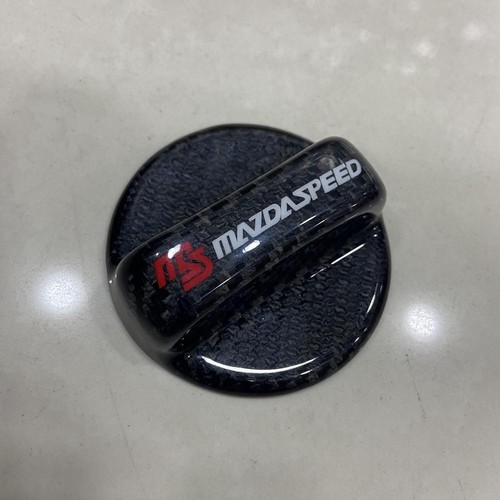 New Speed Letter Real Carbon Fiber Fuel Gas Tank Cap Cover For CX-5 CX-3 MX-5 - Foto 4 di 8