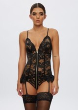 Ann Summers Taylor Black Crotchless Body Small 8 10