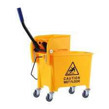 Mini Mop Bucket w/ Wringer Combo Rolling Cleaning Cart 5 Gallon 20 Quart