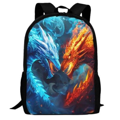 Dragon Backpack, Simple and Aesthetic Bookbag for Women & Men, Dragon-1