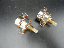 Linear Taper 50 ohm Dual-Gang Potentiometer 3/4" Shaft  (LOT OF 2)
