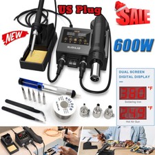 ILibILib 600W Solder Station Digital Soldering Iron Kit Hot Air Rework station