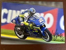 KENNY ROBERTS JR HAND SIGNED 12X8” PHOTO SUZUKI RGV 500CC WORLD CHAMPION 2000