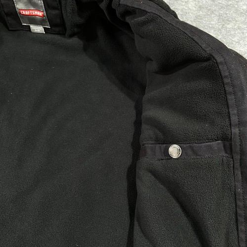 Craftsman Carhartt Black Chore Jacket Full Zip Insulated Size L Thick Canvas - Picture 10 of 11