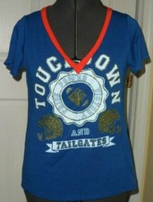 GOT TO HAVE IT KNIT SHIRT TOP SIZE M JUNIOR BLUE TOUCHDOWN MADE IN USA NWT