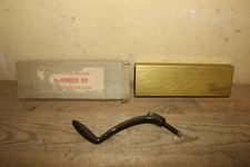 Vintage Batesville Monoseal Coffin Casket Key Crank Funeral Home W/Box Paperwork