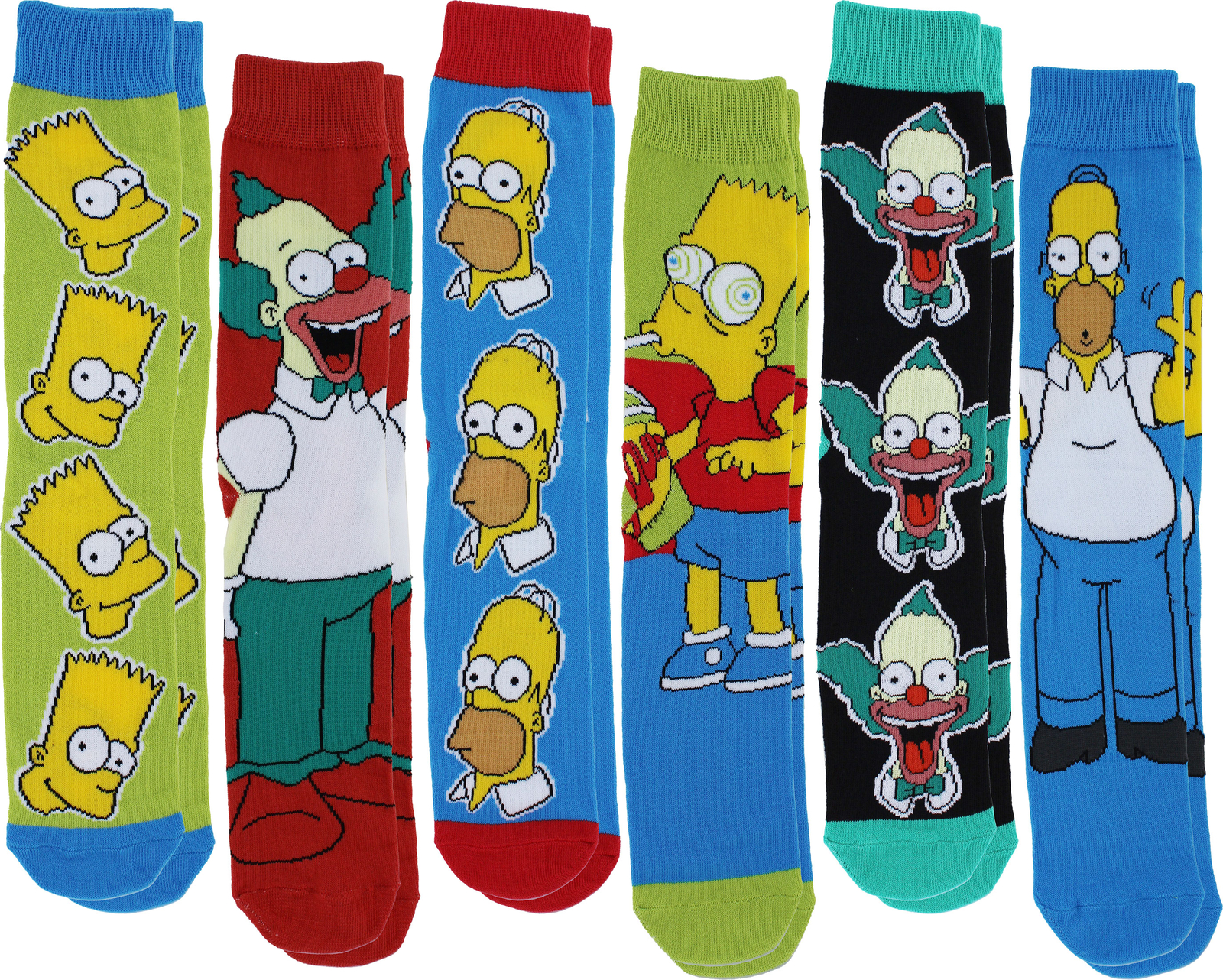 Мужские повседневные носки с героями мультфильма Симпсоны, 6 упаковок, Размер 8-12
