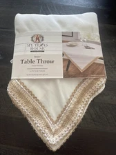 My Texas House  Harper Jute Trim  Throw 50"X50"