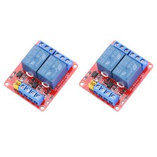 2 Pcs DC 24V 2 Channel Relay Module High or Low Level Trigger for Electronics